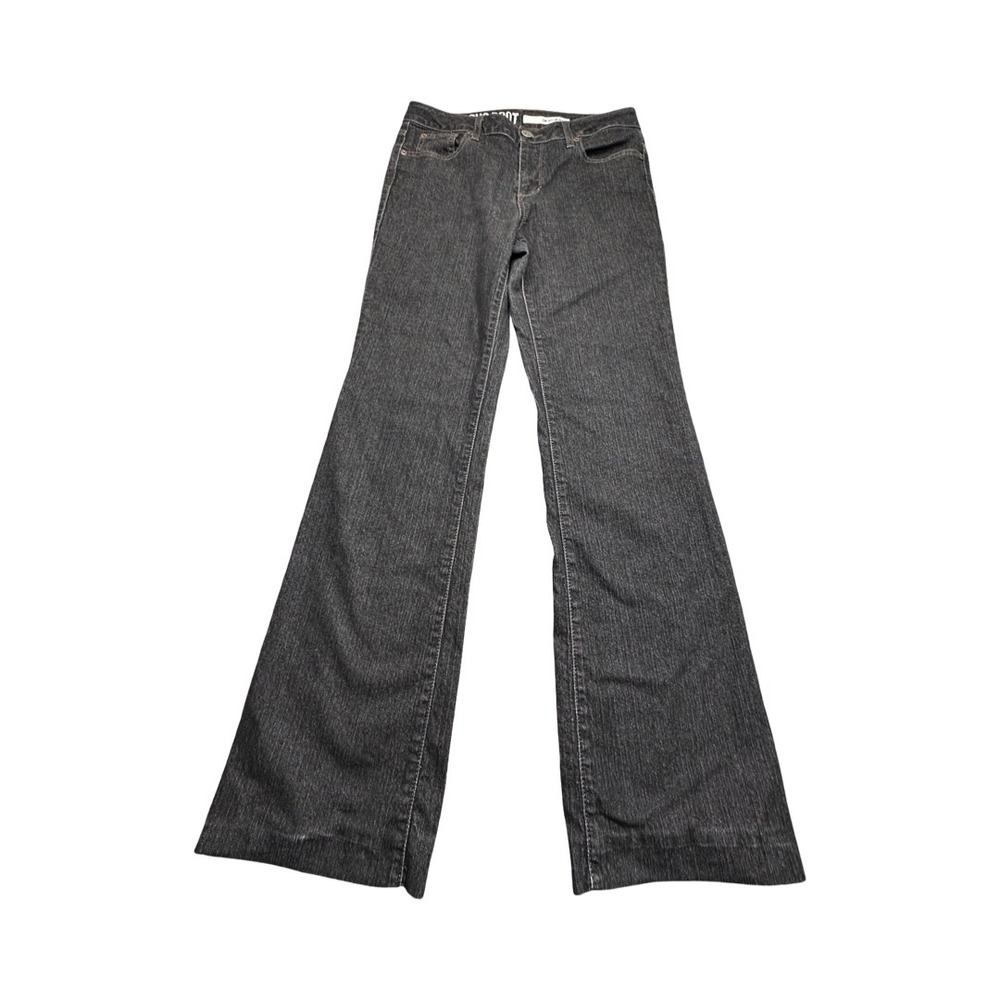 DKNY Jeans Soho Boot Womens 12L Gray Denim Flared Leg Dark Wash KCMUB075 Stretch